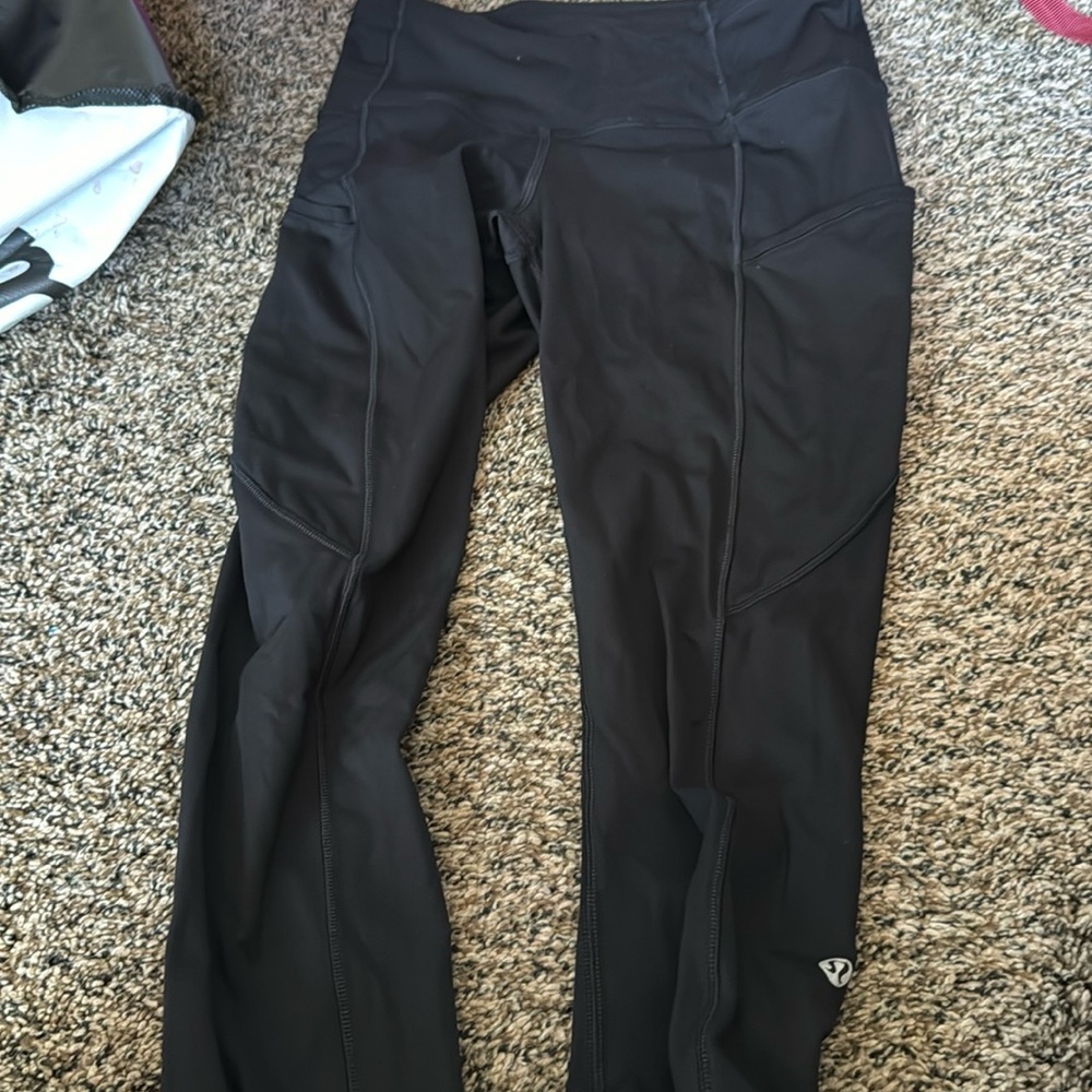 lululemon fast and free size four leggings black